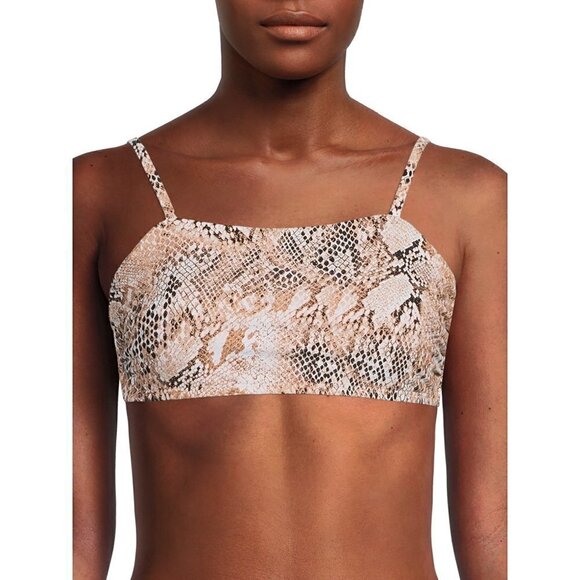 🔥🔥SALE🔥🔥TIME AND TRUE Snake Skin Bikini Top NWT - Picture 1 of 3